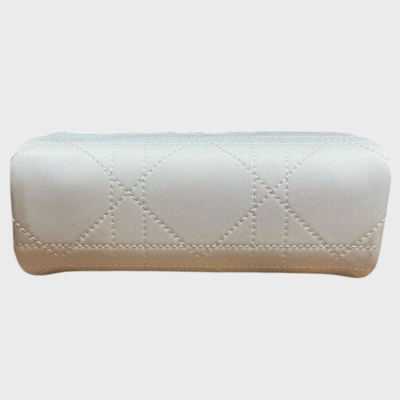 Dior White Quilted Logo Cosmetic Bag Pouch Clutch - Picture 7 of 12